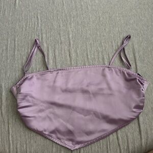 Purple SHEIN top w tied back